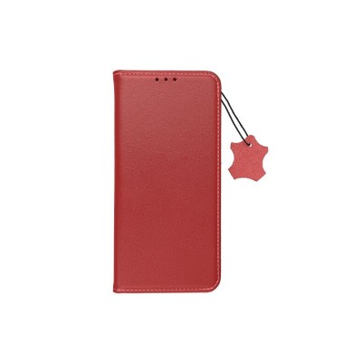 Husa Xiaomi Redmi Note 12 5G, Tip Carte Forcell Smart Pro, Piele Naturala, Rosu